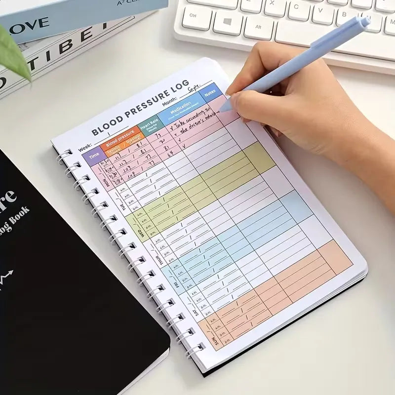 Blood Pressure Log Book Journal